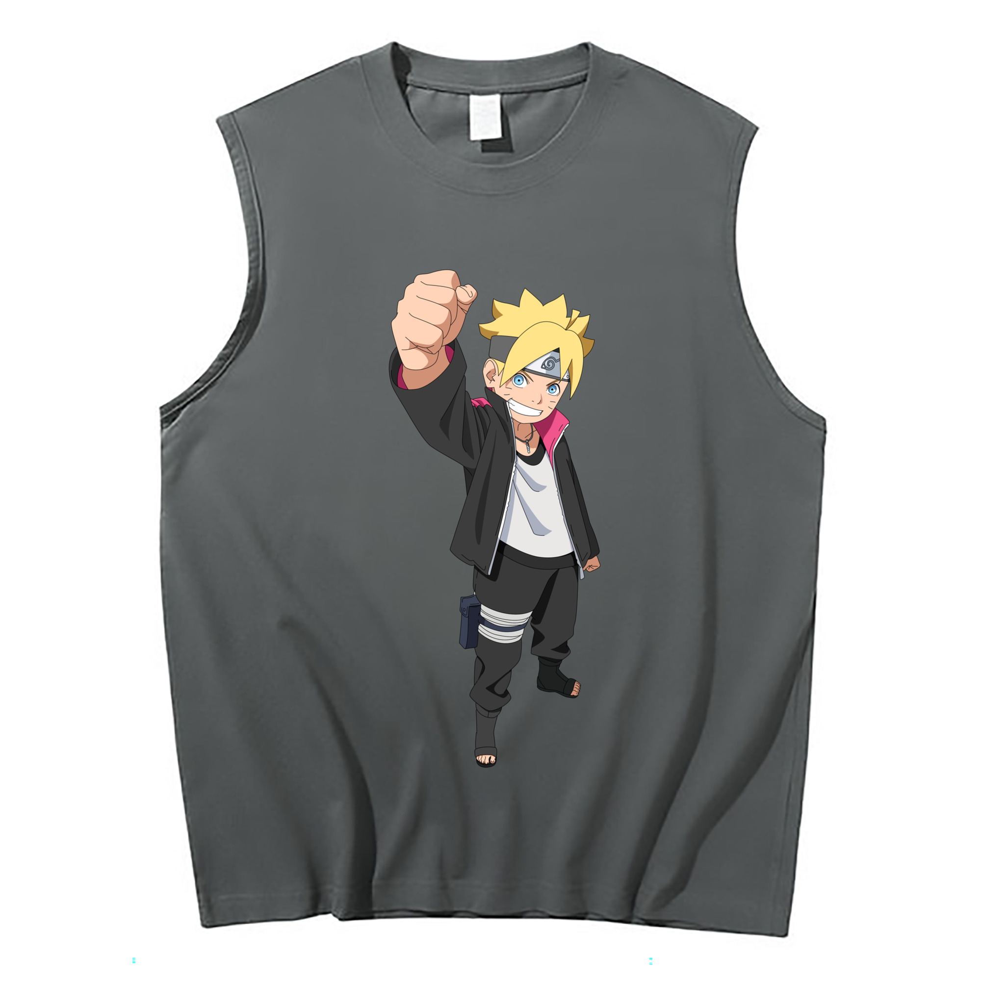 （画像用） NARUTO -ナルト- うずまき ボルト Uzumaki Boruto コットン100％タンクトップ（フロントプリント）